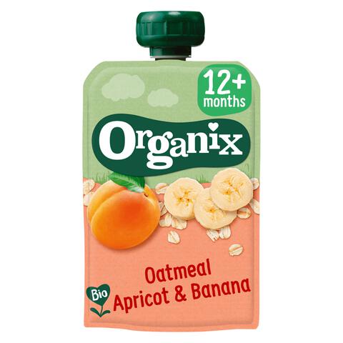 Organix Bio Knijpfruit Havermout, Abrikoos, Banaan