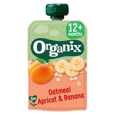 Organix Knijpfruit Havermout, Abrikoos & Banaan 12+ Mnd