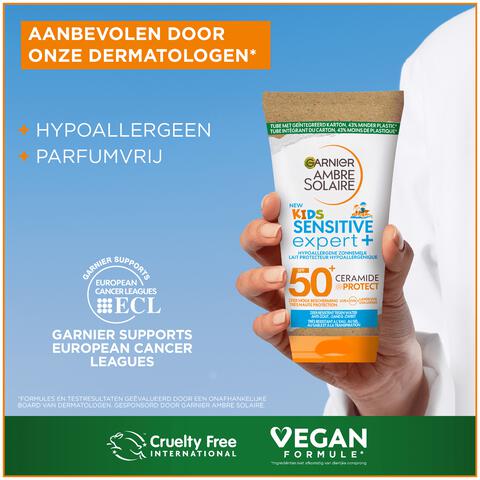 Garnier Ambre Solaire Kids Sensitive Expert Hypoallergene Zonnebrandmelk SPF50 175 ML