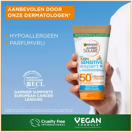 Garnier Ambre Solaire Kids Sensitive Expert Hypoallergene Zonnebrandmelk SPF50 175 ML