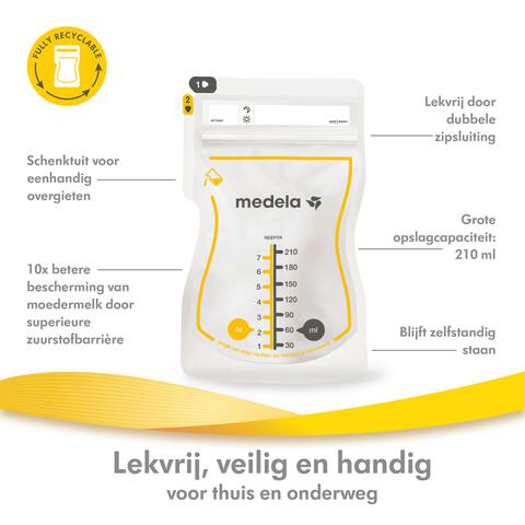 Medela Moedermelkbewaarzakjes met schenktuit 25 stuks