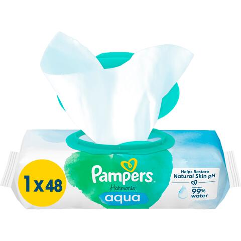 Pampers Harmonie Aqua Billendoekjes 48 Stuks