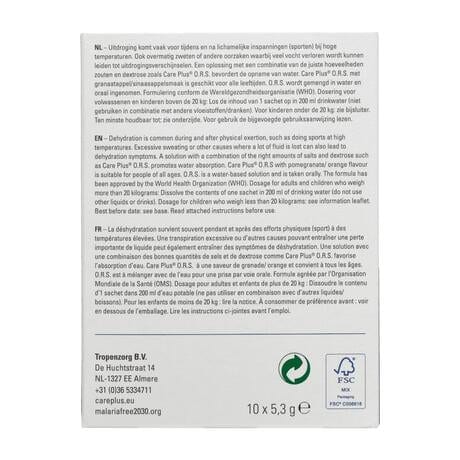 Care Plus O.R.S Sachets Framboos 10 stuks