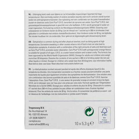 Care Plus O.R.S Sachets Framboos 10 stuks