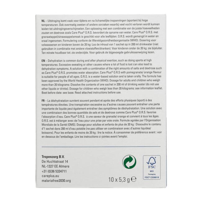 Care Plus For Kids O.R.S. Sachets Framboos