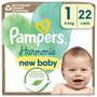 Pampers Harmonie Luiers Maat 1 2-5 KG 22 stuks