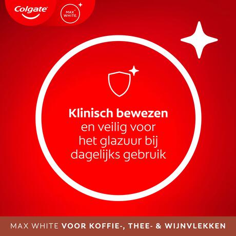 Colgate Max White for Coffee, Tea and Wine Stains Tandpasta 75 ML