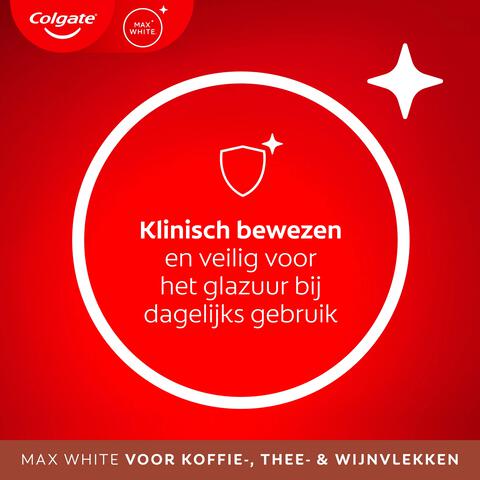 Colgate Max White for Coffee, Tea and Wine Stains Tandpasta 75 ML