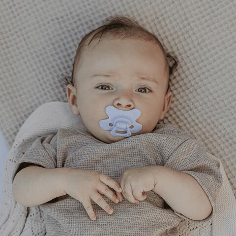 Difrax Fopspeen Natural 6 Maanden Paars BPA-vrij