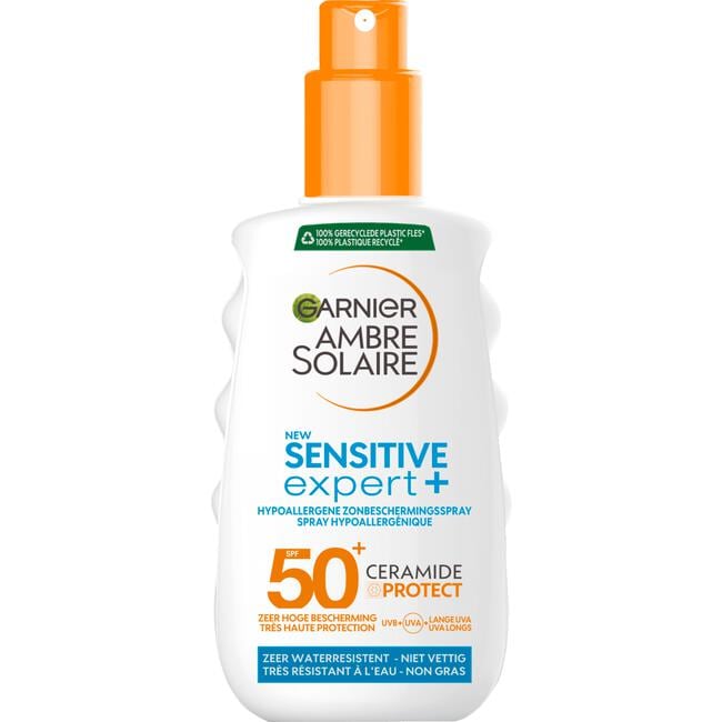 Garnier Ambre Solaire Sensitive Expert Hypoallergene Zonnebrand Spray SPF50 150 ML