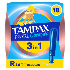 Tampax Pearl Compak Regular Tampons Met Inbrenghuls 18 Stuks