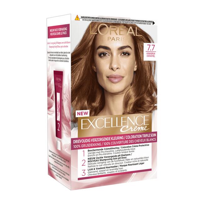 L'Oréal Paris Excellence Creme Permanente Haarverf 7.7 Honingbruin