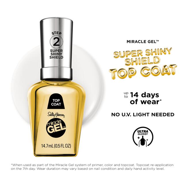 Sally Hansen Miracle Gel Top Coat - Transparant - 115 SuperShiny Shield