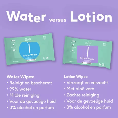 Naïf Plasticvrije Lotion Billendoekjes 8x54 stuks