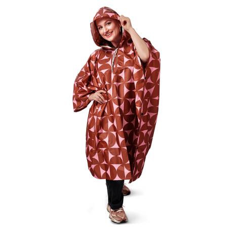 ETOS 3 in 1 regenponcho roze bruin