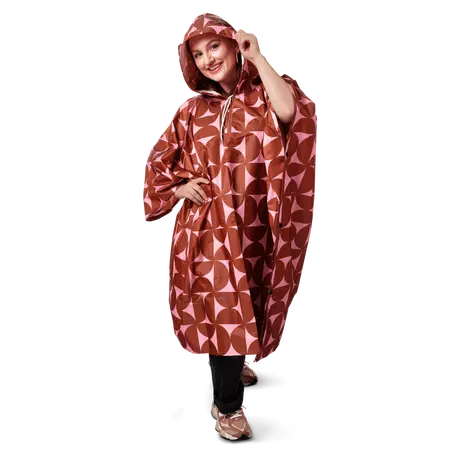 ETOS 3 in 1 regenponcho roze bruin