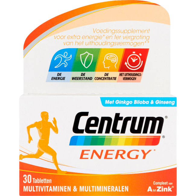 centrum energy multivitaminen tabletten 30 stuks