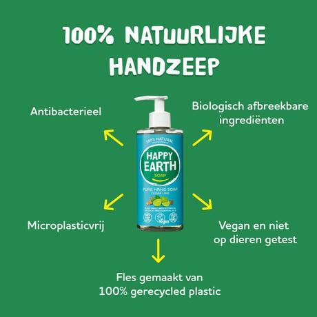 Happy Earth 100% Natuurlijke Cedar Lime Handzeep 300 ML