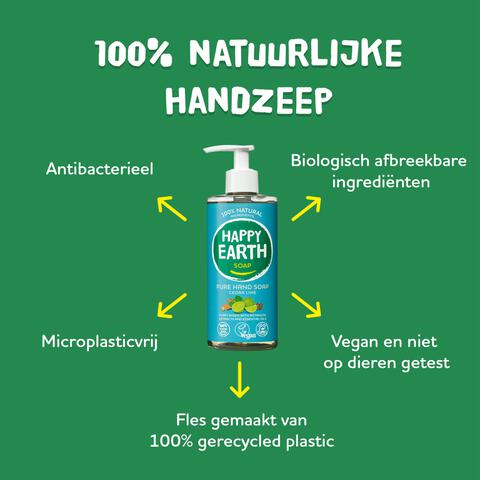 Happy Earth 100% Natuurlijke Cedar Lime Handzeep 300 ML