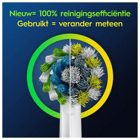 Oral-B Cross Action Opzetborstels Wit 4 Stuks