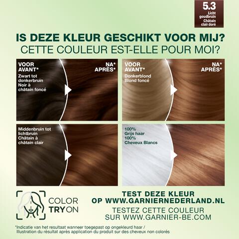 Garnier Nutrisse Crème Permanente Haarverf 5.3 Licht Goudbruin
