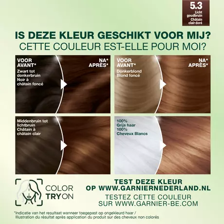 Garnier Nutrisse Crème Permanente Haarverf 5.3 Licht Goudbruin
