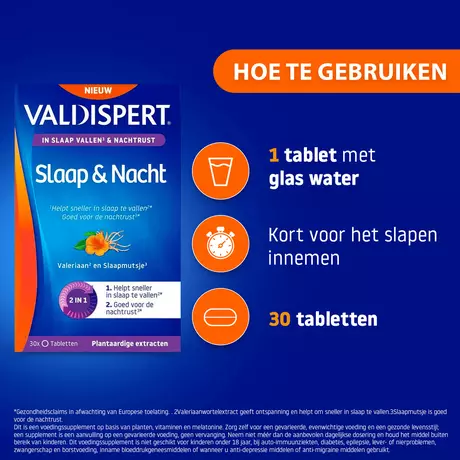 Valdispert Slaap & Nacht Tabletten 30 stuks