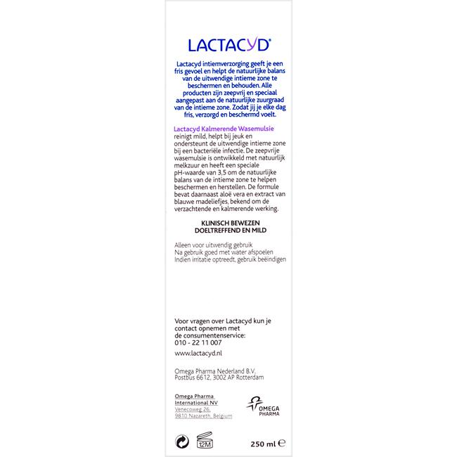 Lactacyd Kalmerende Wasemulsie Intieme Hygiëne 250 ML