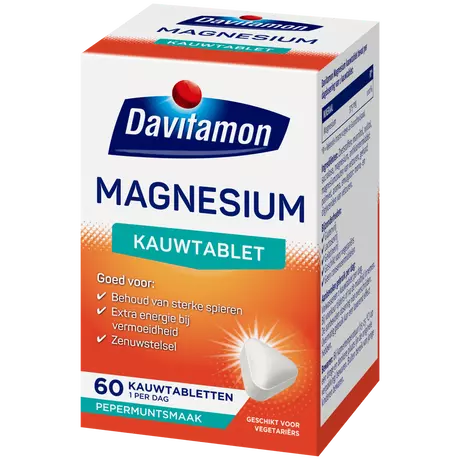 Davitamon Magnesium Pepermunt Kauwtabletten 60 stuks
