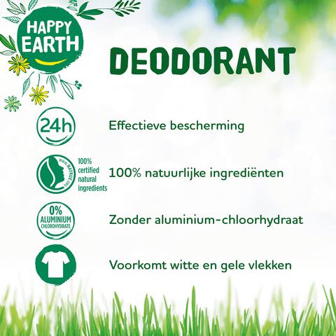 Happy Earth 100% Natuurlijke Men Protect Deodorant Roller 75 ML