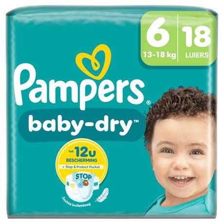 Pampers Baby Dry Luiers Maat 6 13-18 KG 18 Stuks