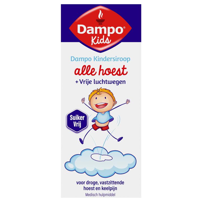 Dampo Kids Kindersiroop Alle Hoest En Vrije Luchtwegen Suikervrij 120 ML