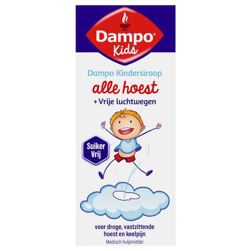Dampo Kids Kindersiroop Alle Hoest En Vrije Luchtwegen Suikervrij 120 ML