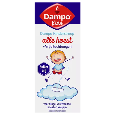 Dampo Kids Kindersiroop Alle Hoest En Vrije Luchtwegen Suikervrij 120 ML