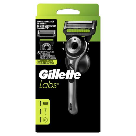 GilletteLabs Scheersysteem 1 Handvat Met 1 Navulmesje En Muurhanger