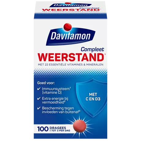 Davitamon Compleet Weerstand Vitamine C & D3 Dragees 100 stuks