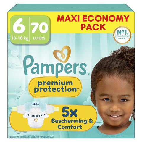Pampers Premium Protection Maxi Economy Pack Luiers Maat 6 13-18 kg 70 stuks