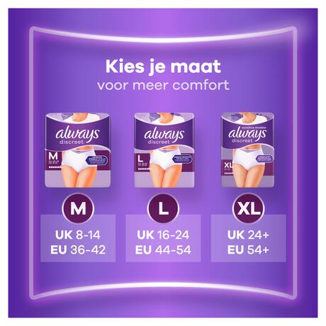 Always Discreet Broekjes maat L