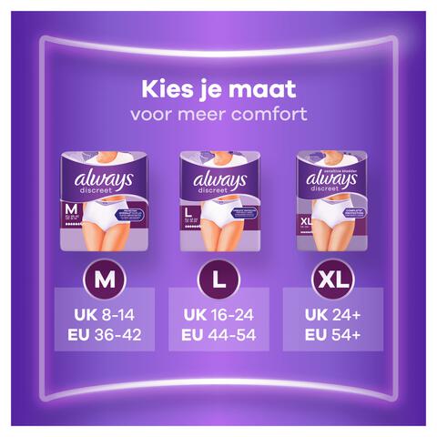 Always Discreet Broekjes maat L