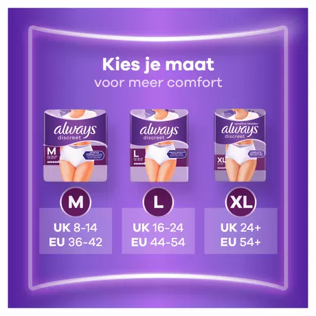 Always Incontinentiebroekjes Discreet Maat L 7 stuks