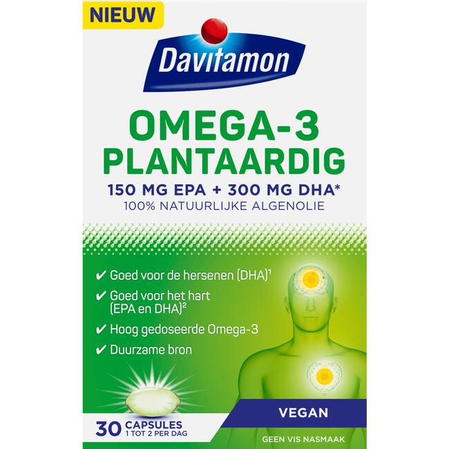 Davitamon Omega-3 Plantaardig 30 capsules