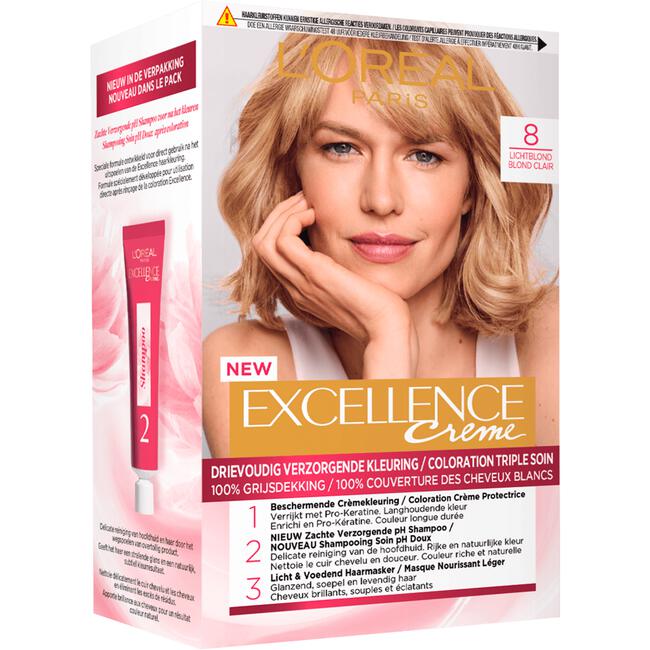 L'Oréal Paris Excellence Crème Verzorgende Crèmekleuring 8 Licht Blond