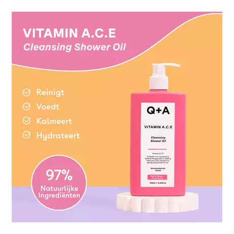 Q+A Vitamin A.C.E Cleansing Doucheolie 250 ML