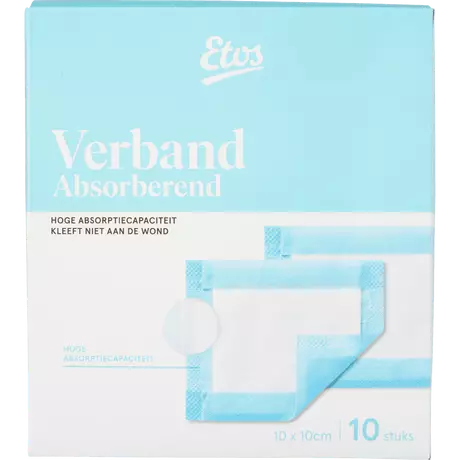 Etos Absorberend Verband 10 x 10 CM 10 stuks