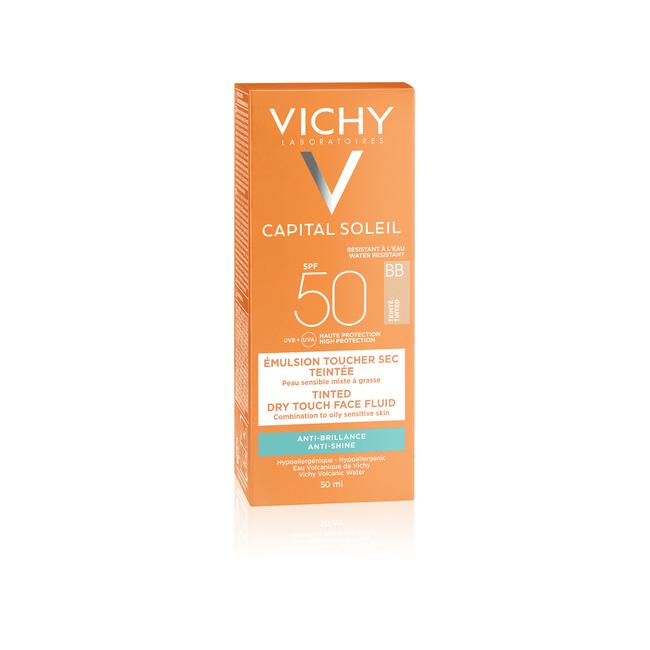 Vichy Capital Soleil Dry Touch BB Zonnecrème Gezicht SPF50 50 ML
