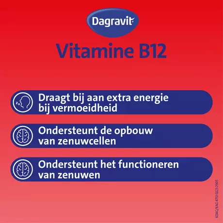 Dagravit Vitamine B12 1000μg Smelttabletten 100 stuks