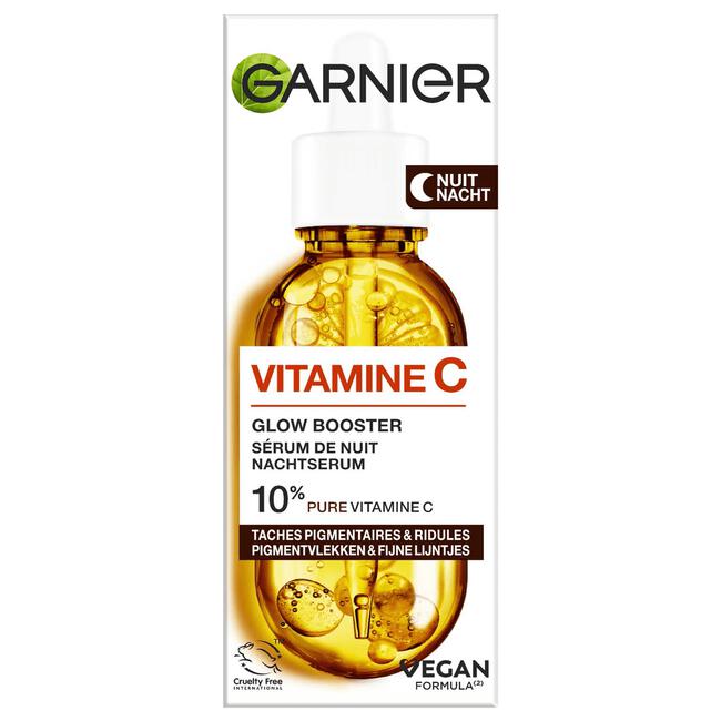 Garnier Skinactive 10% Pure Vitamine C* Anti-Pigmentvlekken Nachtserum met Hyaluronzuur 30 ML