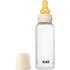 BIBS Babyfles 270 ML Ivory met Latex speen en opvouwbaar trechtertje