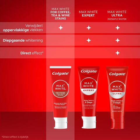 Colgate Max White for Coffee, Tea and Wine Stains Tandpasta 75 ML