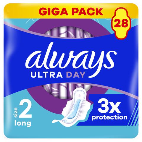 Always Maandverband Ultra Day Long Wings Giga Pack 28 stuks